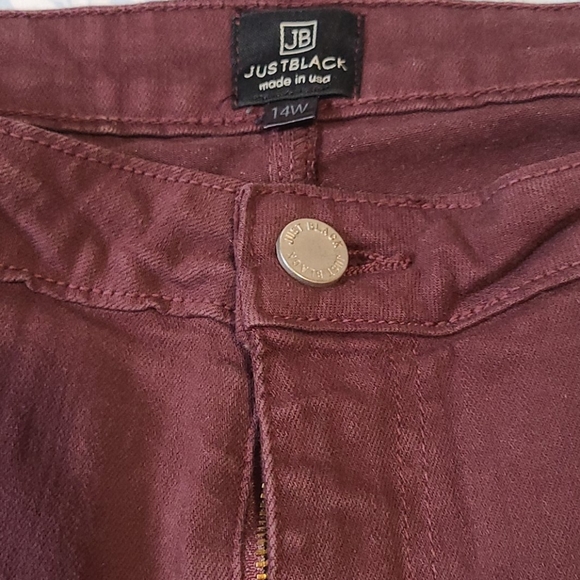 Burgundy Ada Skinny Jeans - Picture 2 of 9
